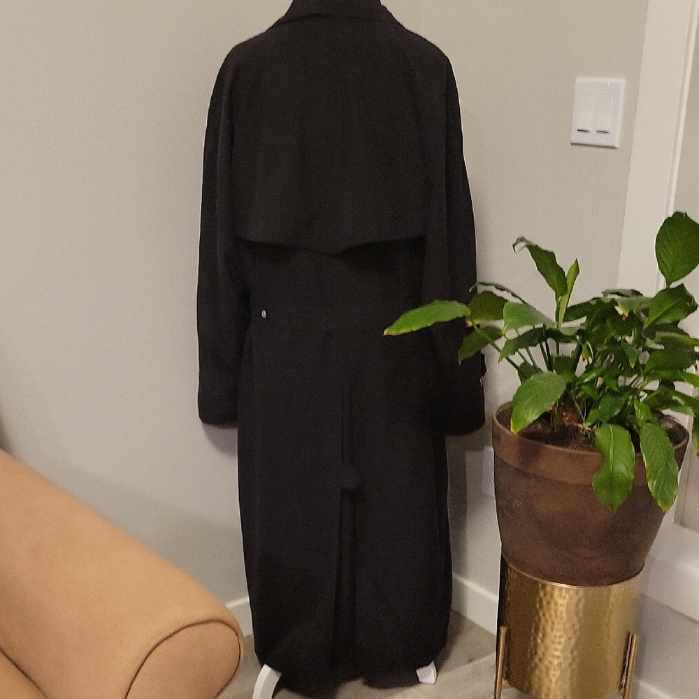 Christian Dior Monsieur 44R Double Lined Black Vintage Trench Coat - Picture 2 of 16